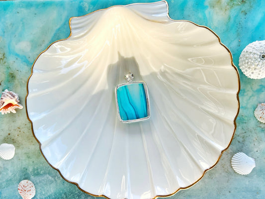 Large Rare Botswana agate gemstone Pendant