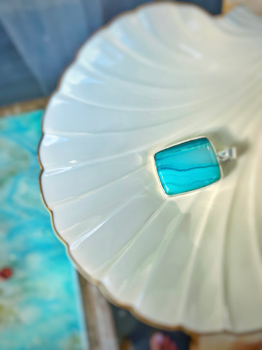 Large Rare Botswana agate gemstone Pendant